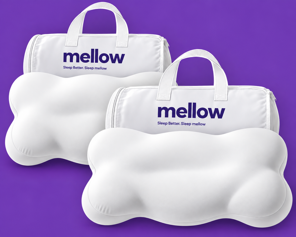 Mellow CloudAlign Pillow Regular White 2-Pack Soft Bed Pillows NEW