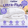 Mellow MarshMellow Ultra Fluffy Comforter King Cal King White 2X Stuffed NEW