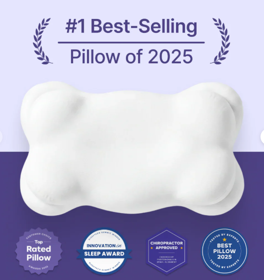 Mellow CloudAlign Sleep Pillow Memory Foam Neck Support - Regular Size