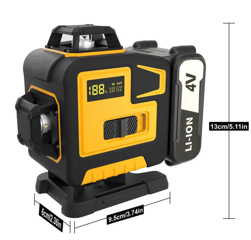 Tegatok 16 Lines 4D Laser Level 360° Self Leveling Rotary Cross Line Measure