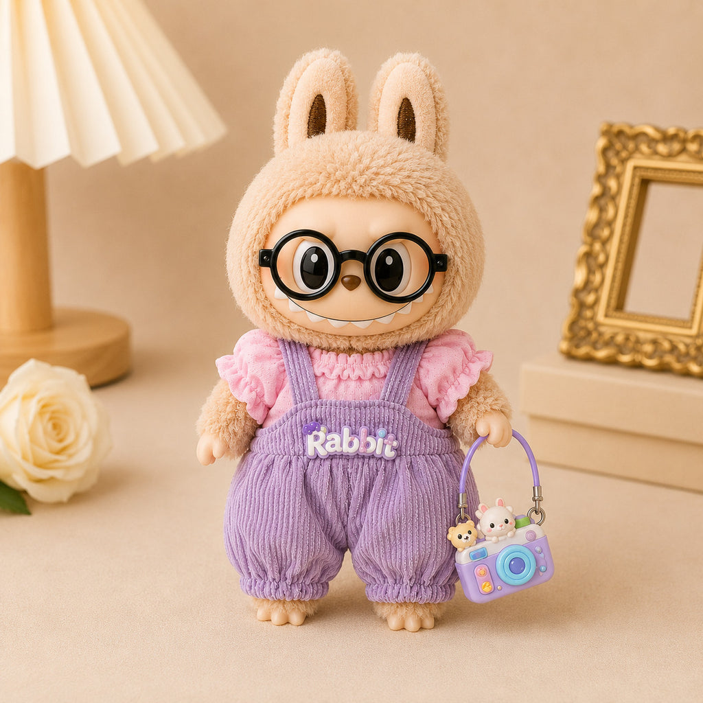 Purple Outfits for Labubu Pack of 3 | 17cm Doll Clothes (DOLL NOT INCLUDED)