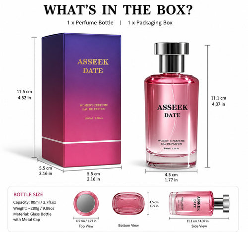 ASSEEK DATE | Eau De Parfum| Long Lasting Vanilla Caramel Women's Perfume