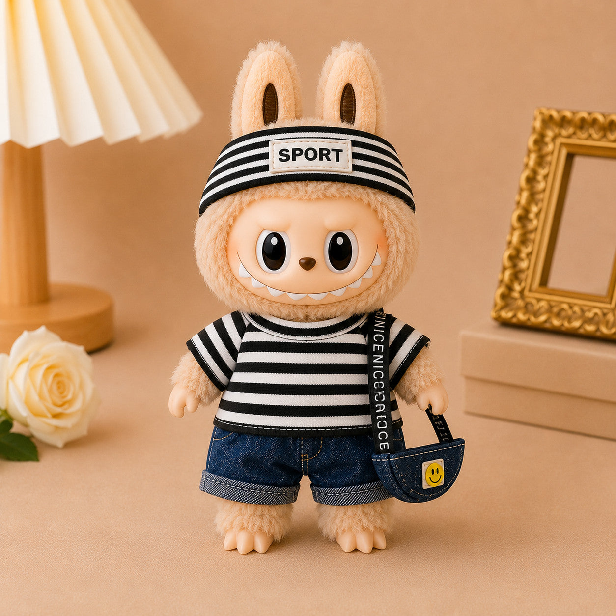 Striped Outfits for Labubu Pack of 3 | 17cm Doll Clothes (DOLL NOT INCLUDED)