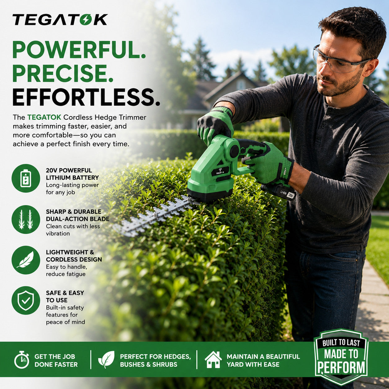 TEGATOK Hedge Trimmer Kit