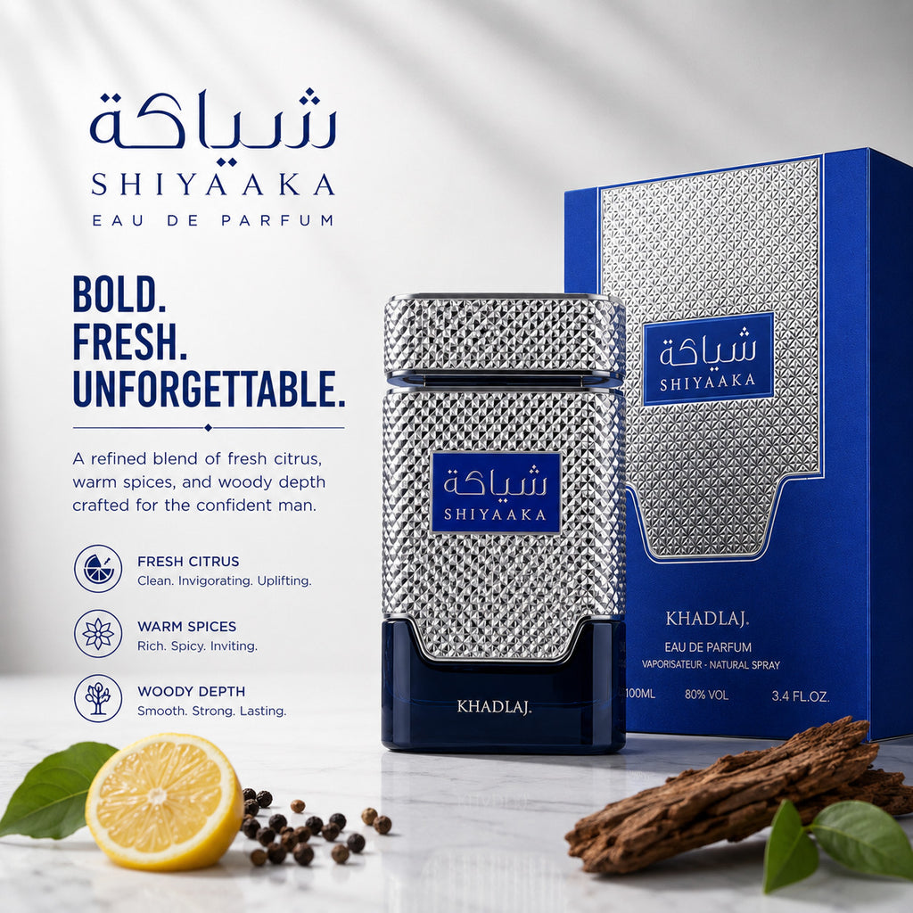 Shiyaaka Blue Eau De Parfum By Khadlaj 100ml 3.4 fl oz