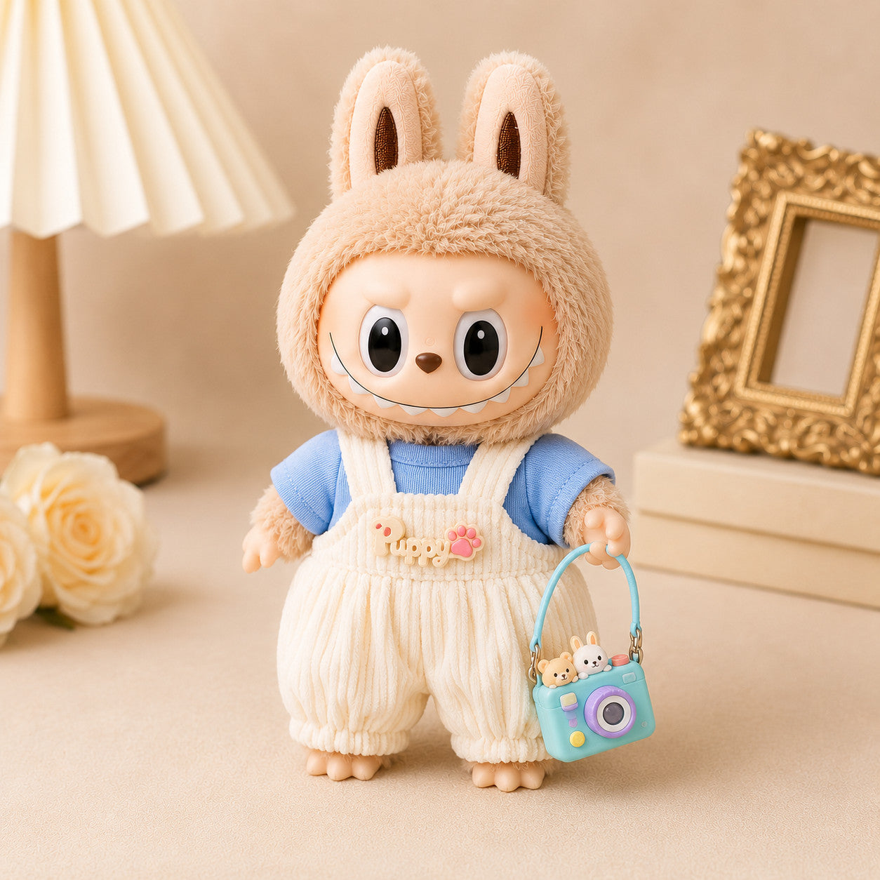 Overalls Outfit Set for Labubu Pack of 5 | 17cm Doll Clothes (DOLL NOT INCLUDED)