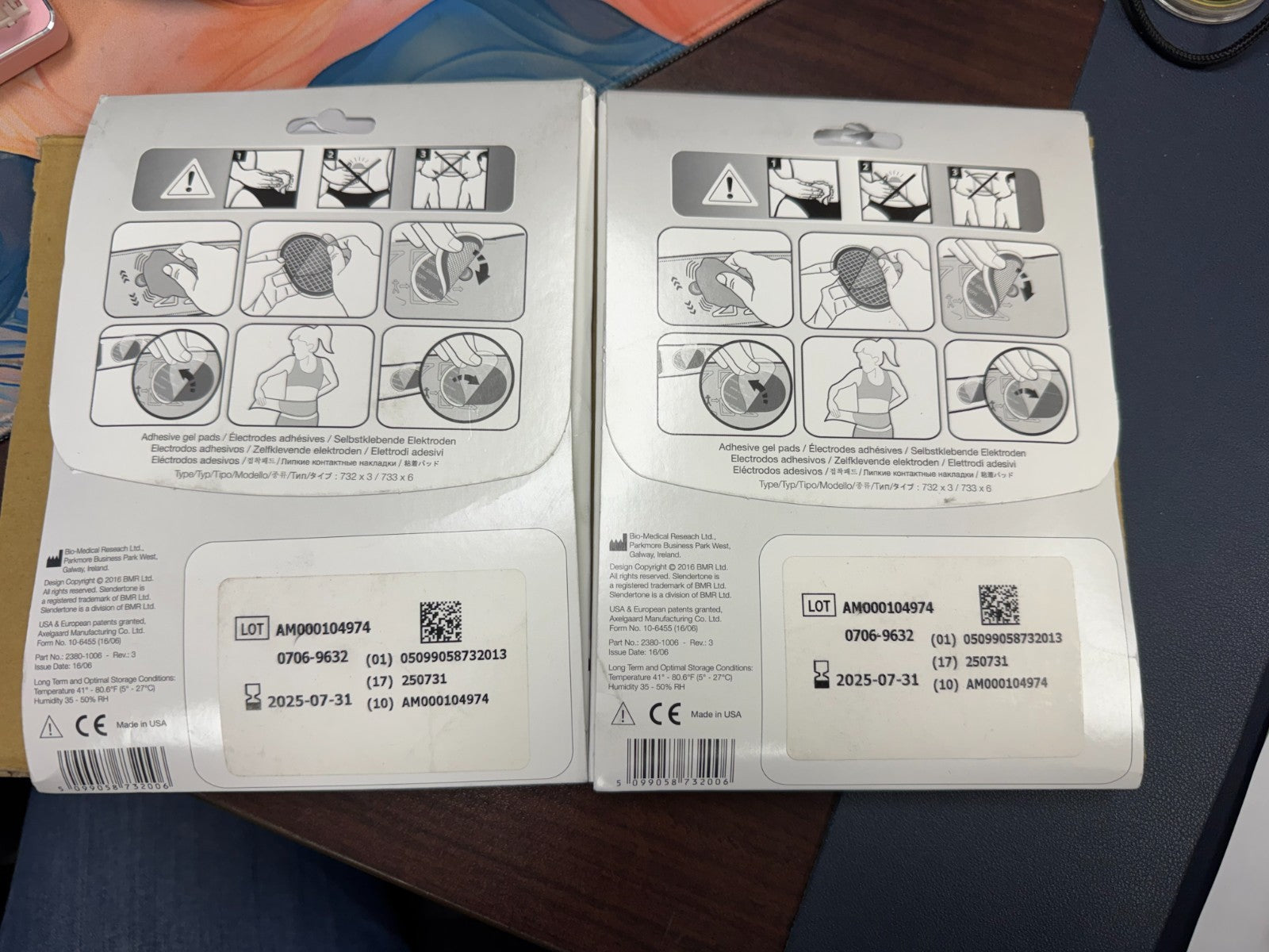 Slendertone Replacement Abdominal Toning Gel Pads – 2 Pack Set | See Dates