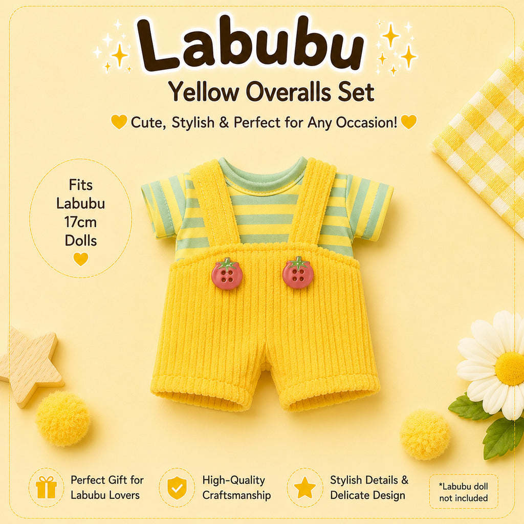 Striped Outfits for Labubu Pack of 3 | 17cm Doll Clothes (DOLL NOT INCLUDED)