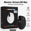 Monster Airmars M2 Max Mouse Wireless Vertical Mouse (Black)