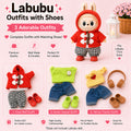 Outfits with Shoes for Labubu Pack of 3 | 17cm Doll Clothes (DOLL NOT INCLUDED)