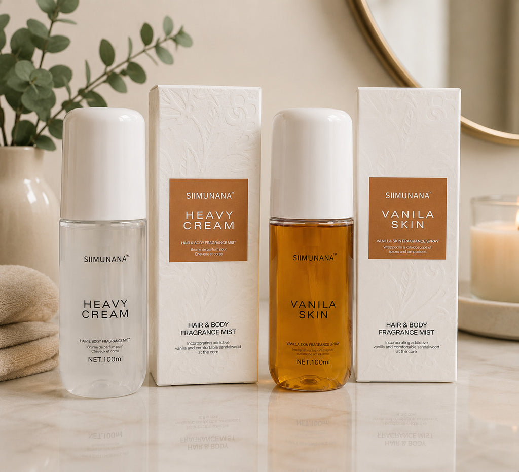 SIIMUNANA - Lot of 2 | Heavy Cream & Vanilla Skin - Hair and Body Spray 100 ML