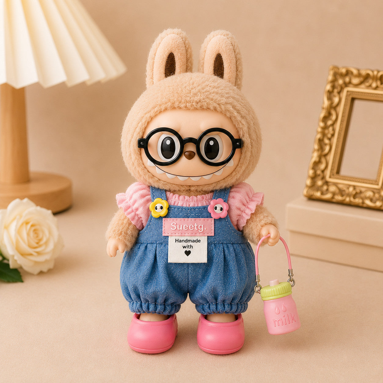 Overalls Outfit Set for Labubu Pack of 5 | 17cm Doll Clothes (DOLL NOT INCLUDED)