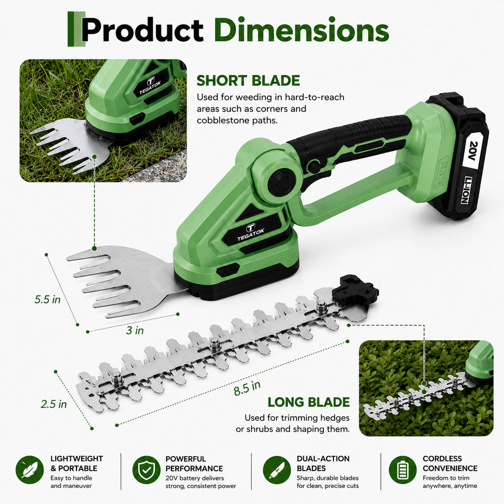 TEGATOK Hedge Trimmer Kit