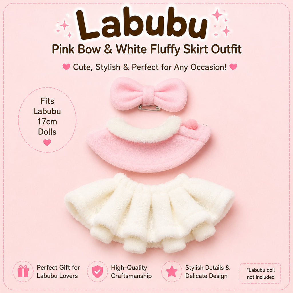Winter Outfits for Labubu Pack of 3 | 17cm Doll Clothes (DOLL NOT INCLUDED)