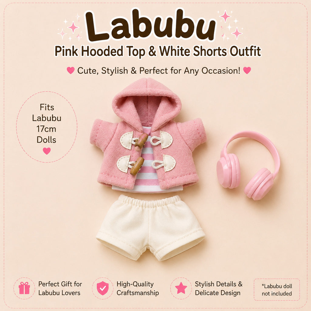 Winter Outfits for Labubu Pack of 3 | 17cm Doll Clothes (DOLL NOT INCLUDED)