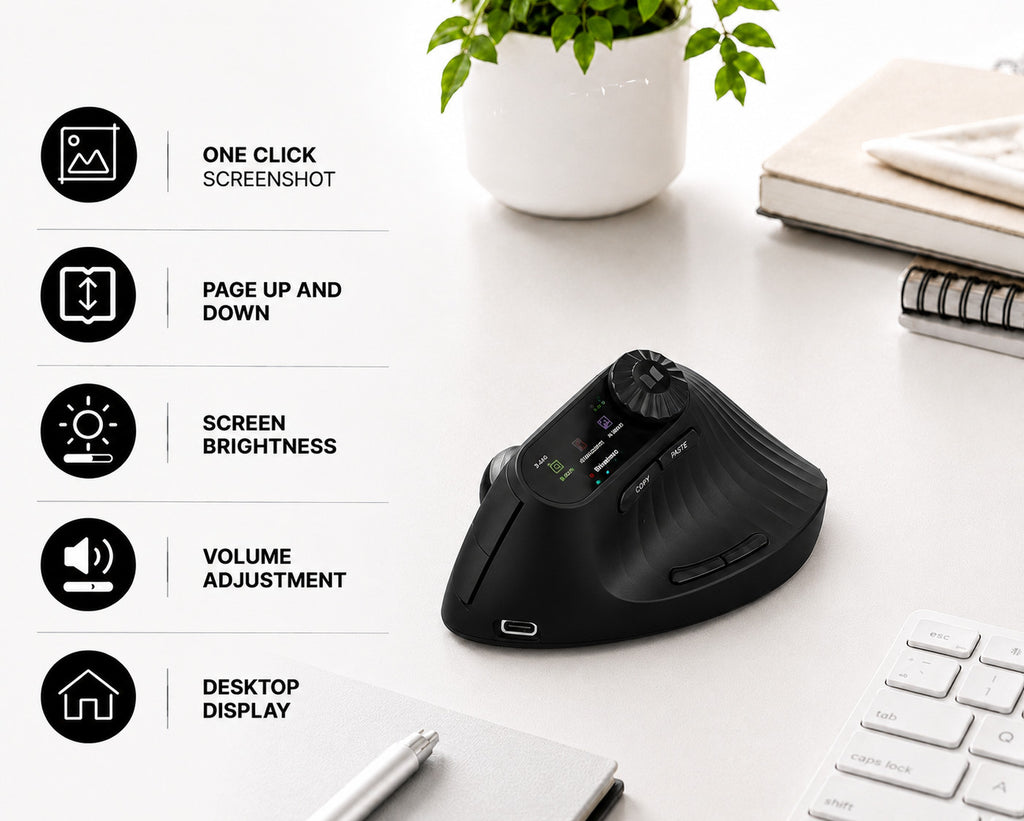 Monster Airmars M2 Max Mouse Wireless Vertical Mouse (Black)