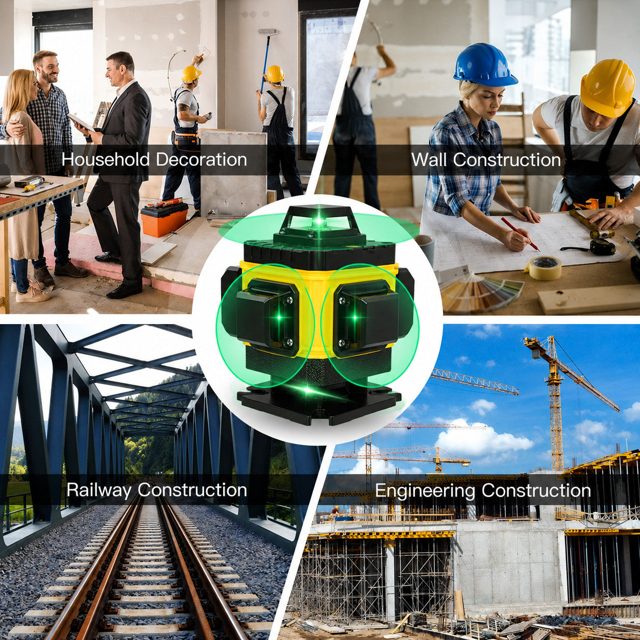 Tegatok 16 Lines 4D Laser Level 360° Self Leveling Rotary Cross Line Measure