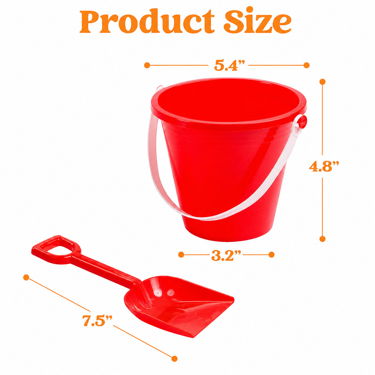 26Pc Kids Beach Bucket & Shovel Set Party Favors 12 Buckets 12 Shovels 2 Balls