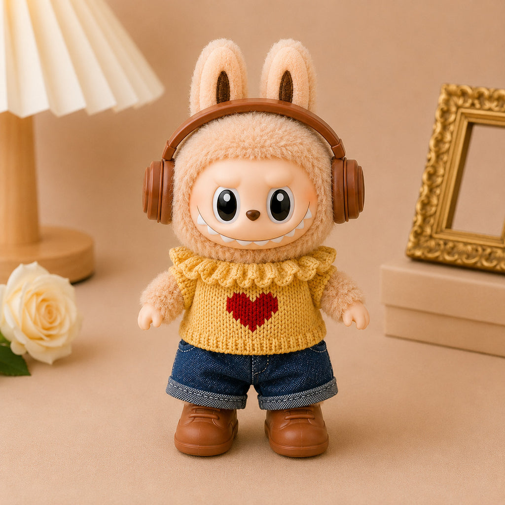 Denim Shorts Outfits for Labubu Pack of 3 | 17cm Doll Clothes(DOLL NOT INCLUDED)