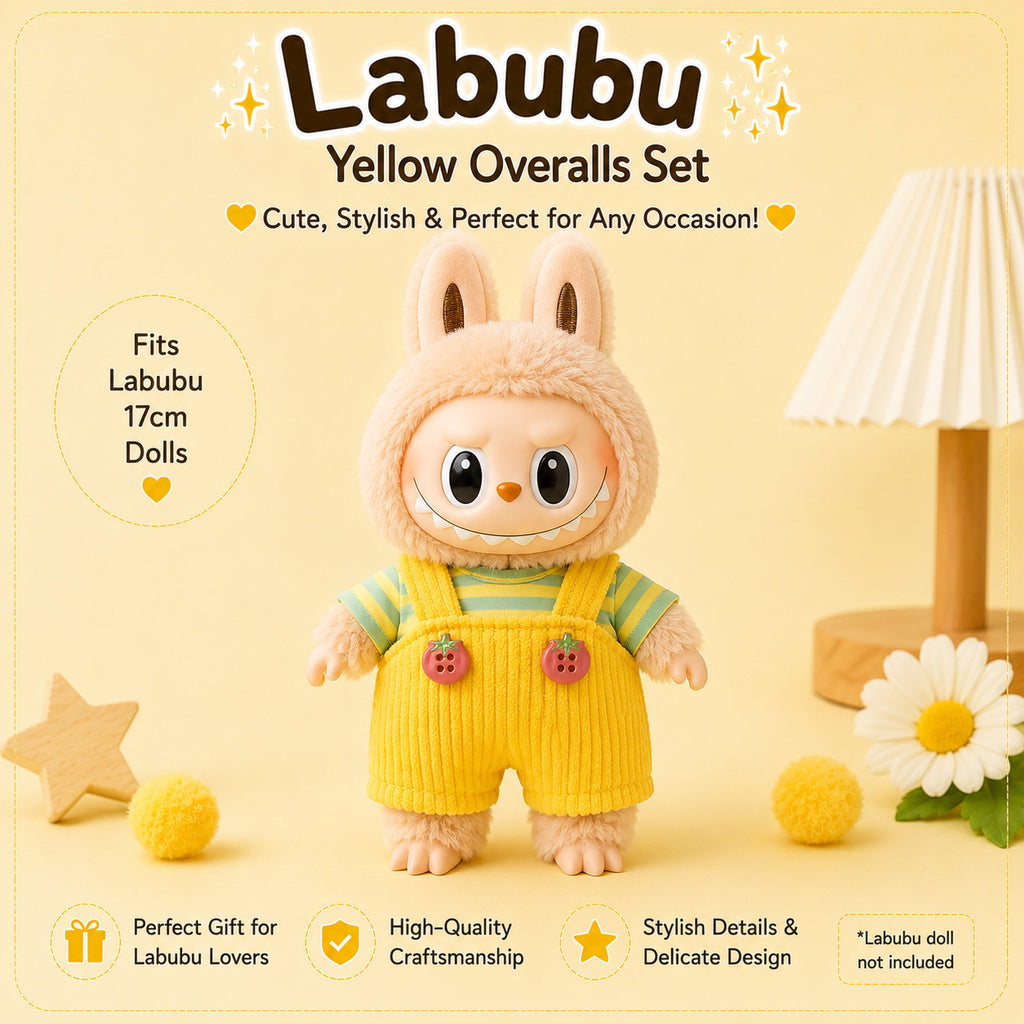 Striped Outfits for Labubu Pack of 3 | 17cm Doll Clothes (DOLL NOT INCLUDED)