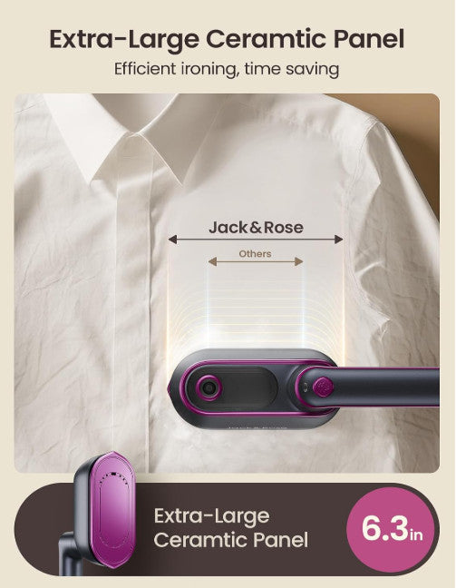 Jack & Rose Garment Steamer Portable Travel Iron Handheld Wrinkle Remover