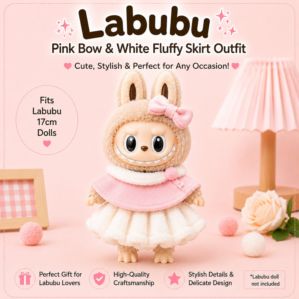 Winter Outfits for Labubu Pack of 3 | 17cm Doll Clothes (DOLL NOT INCLUDED)